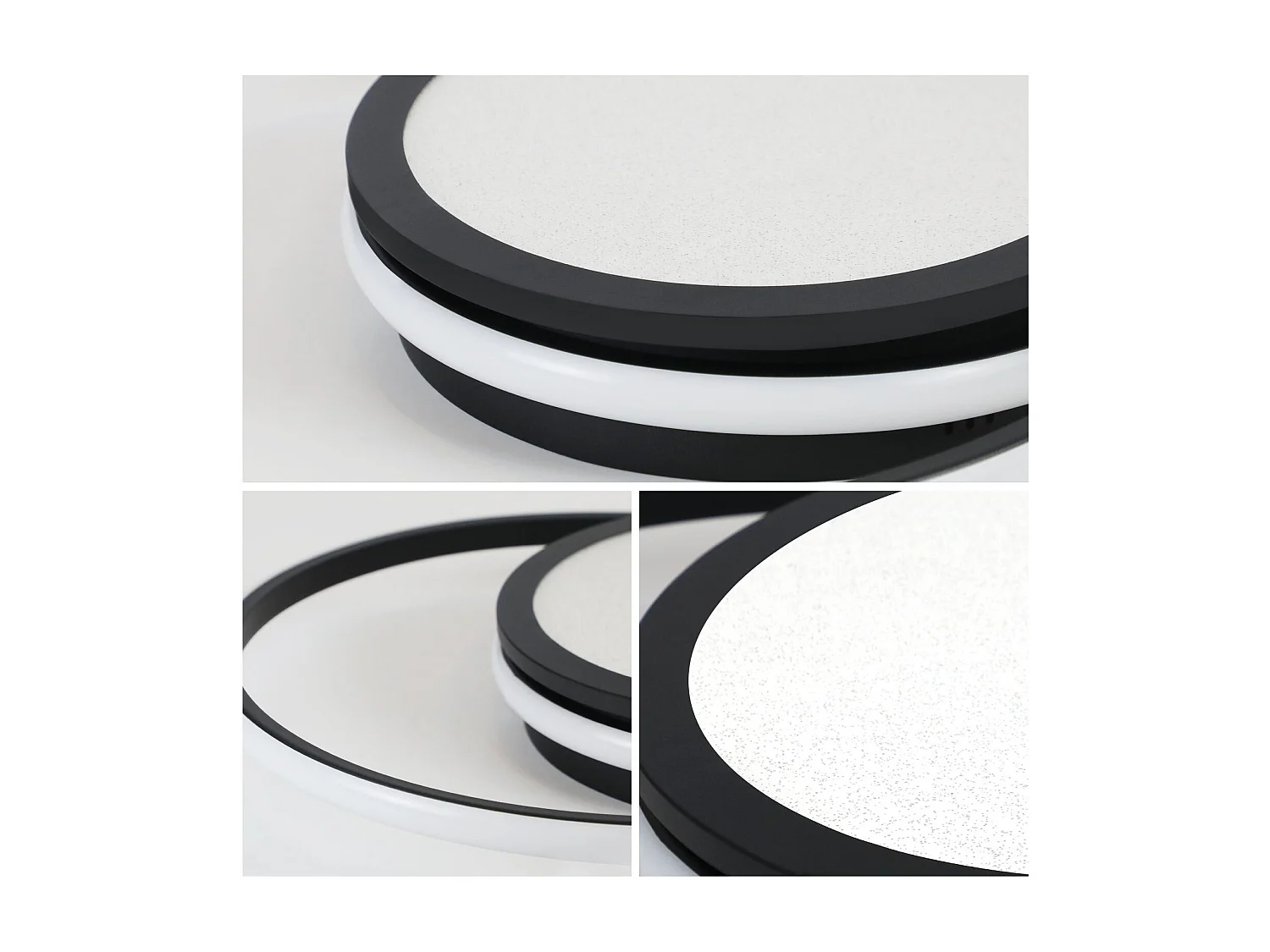 NETTLIFE Plafondlamp LED - 46W - rond - Dimbaar - Moderne Keukenverlichting - met Sterrenhemelontwerp - Zwart - voor Slaapkamer | Studeerkamer | Hotel