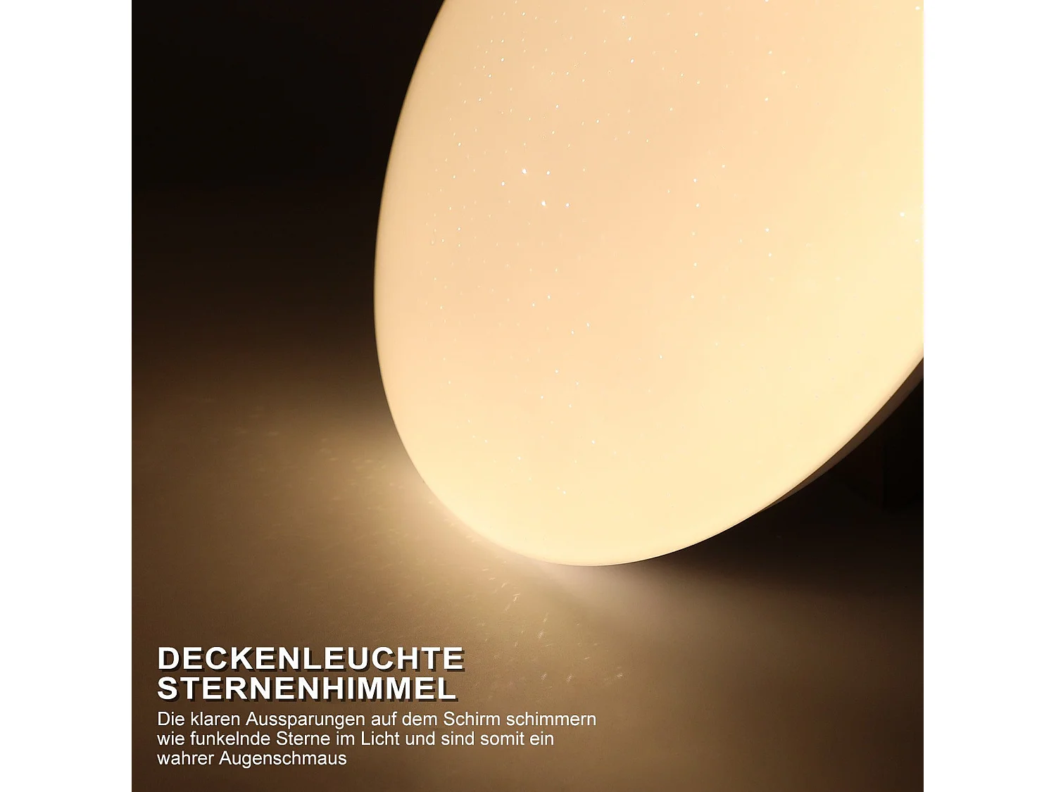 NETTLIFE Plafonnier LED 30cm, ciel étoilé de bain chaud rond 18 W lampe de IP44 pour chambre d'enfant cuisine couloir salle de bain salon