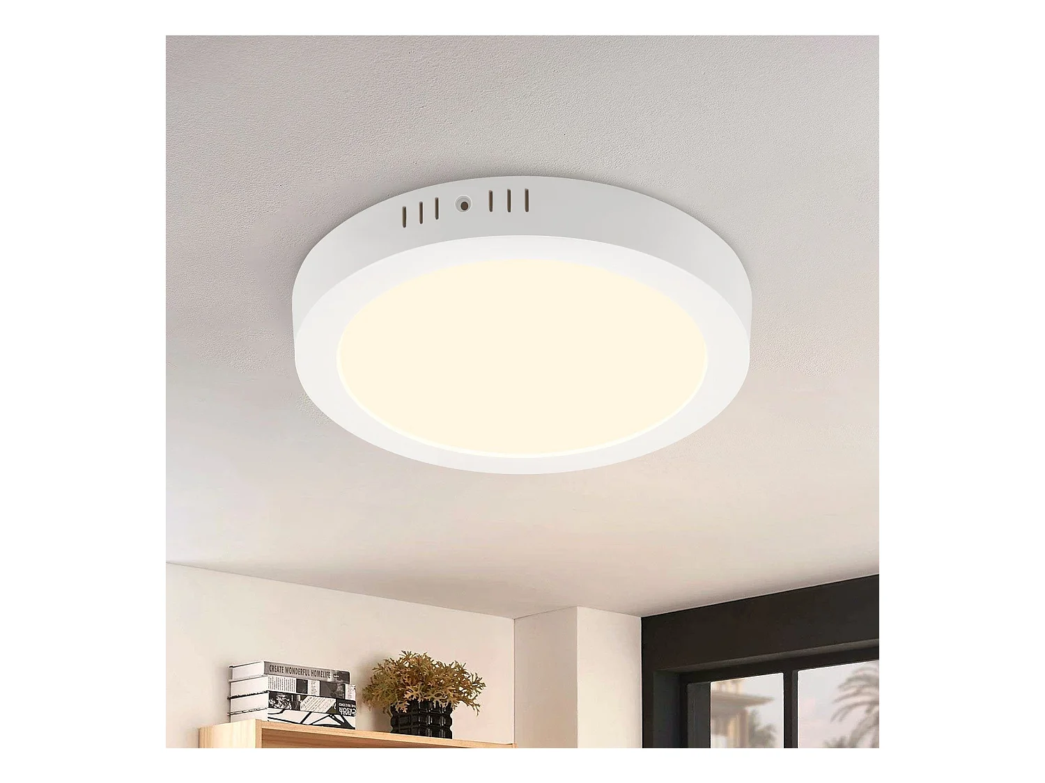 NETTLIFE Plafonnier LED Rond Moderne Blanc Lampe de Couloir 3000K 18W IP44 Étanche pour Cuisine Bureau Salon Salle de Bain Chambre d'Enfant Chambre