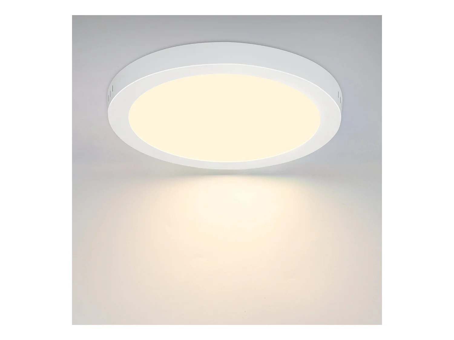 NETTLIFE Plafonnier LED Rond Moderne Blanc Lampe de Couloir 3000K 18W IP44 Étanche pour Cuisine Bureau Salon Salle de Bain Chambre d'Enfant Chambre