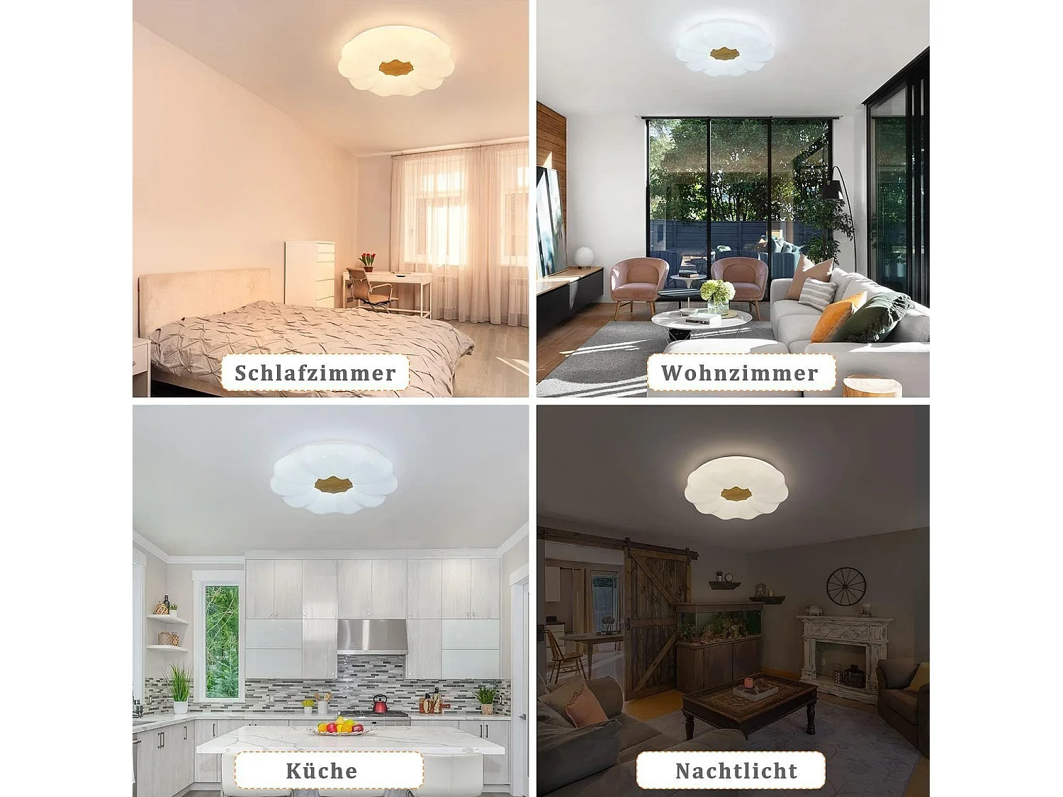 NETTLIFE Plafonnier LED Dimmable 22W 40CM Rond avec Télécommande Chambre d'Enfant Design Moderne Ciel Étoilé pour Chambre Salle à Manger Couloir