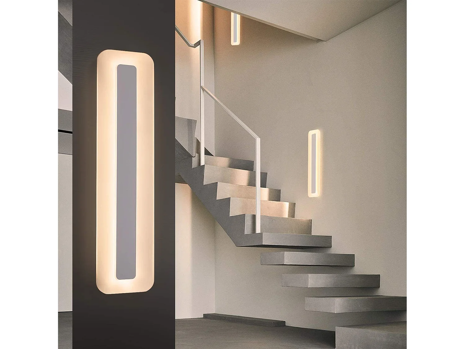 NETTLIFE Plafonnier LED à intensité variable avec télécommande 60 cm 23 W Bureau Couloir Moderne Salon Blanc Chambre Cuisine Salle d'étude