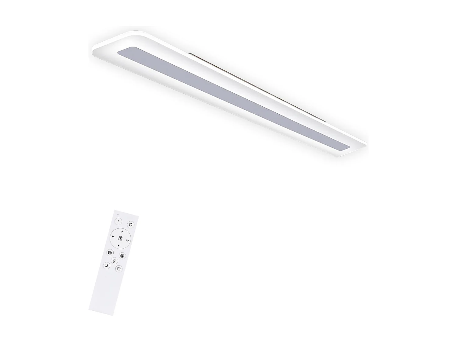 NETTLIFE Plafonnier LED à intensité variable avec télécommande 60 cm 23 W Bureau Couloir Moderne Salon Blanc Chambre Cuisine Salle d'étude