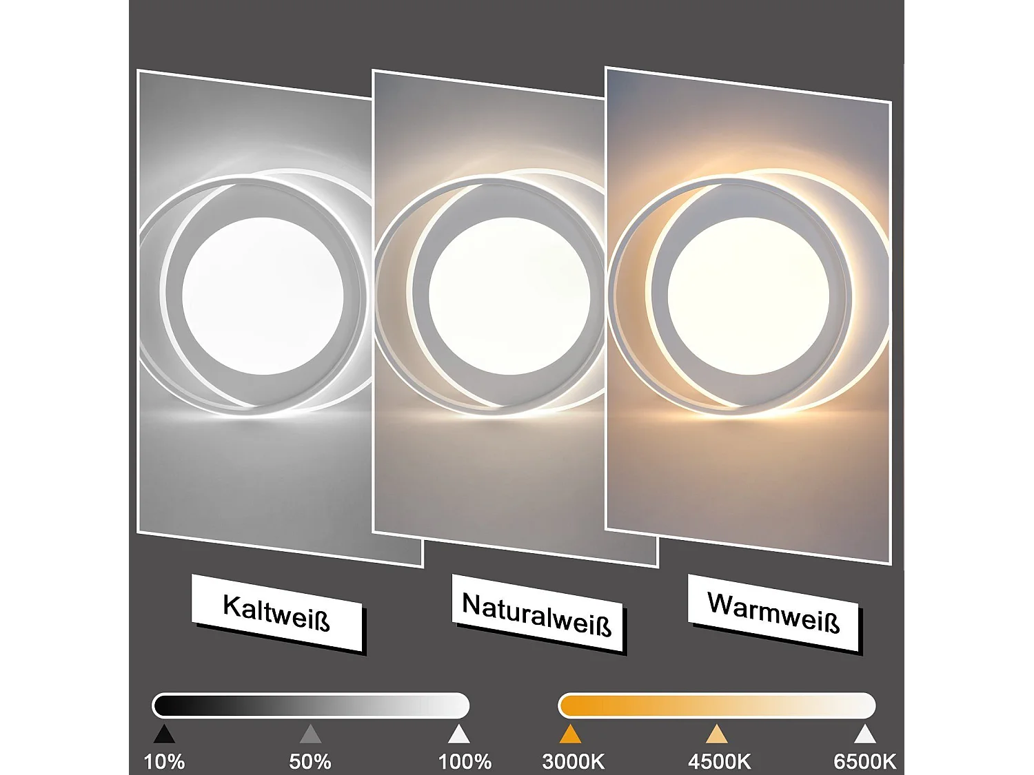 NETTLIFE Lampa sufitowa LED do salonu z pilotem Sypialnia 66W Nowoczesna lampa kuchenna w kształcie pierścienia