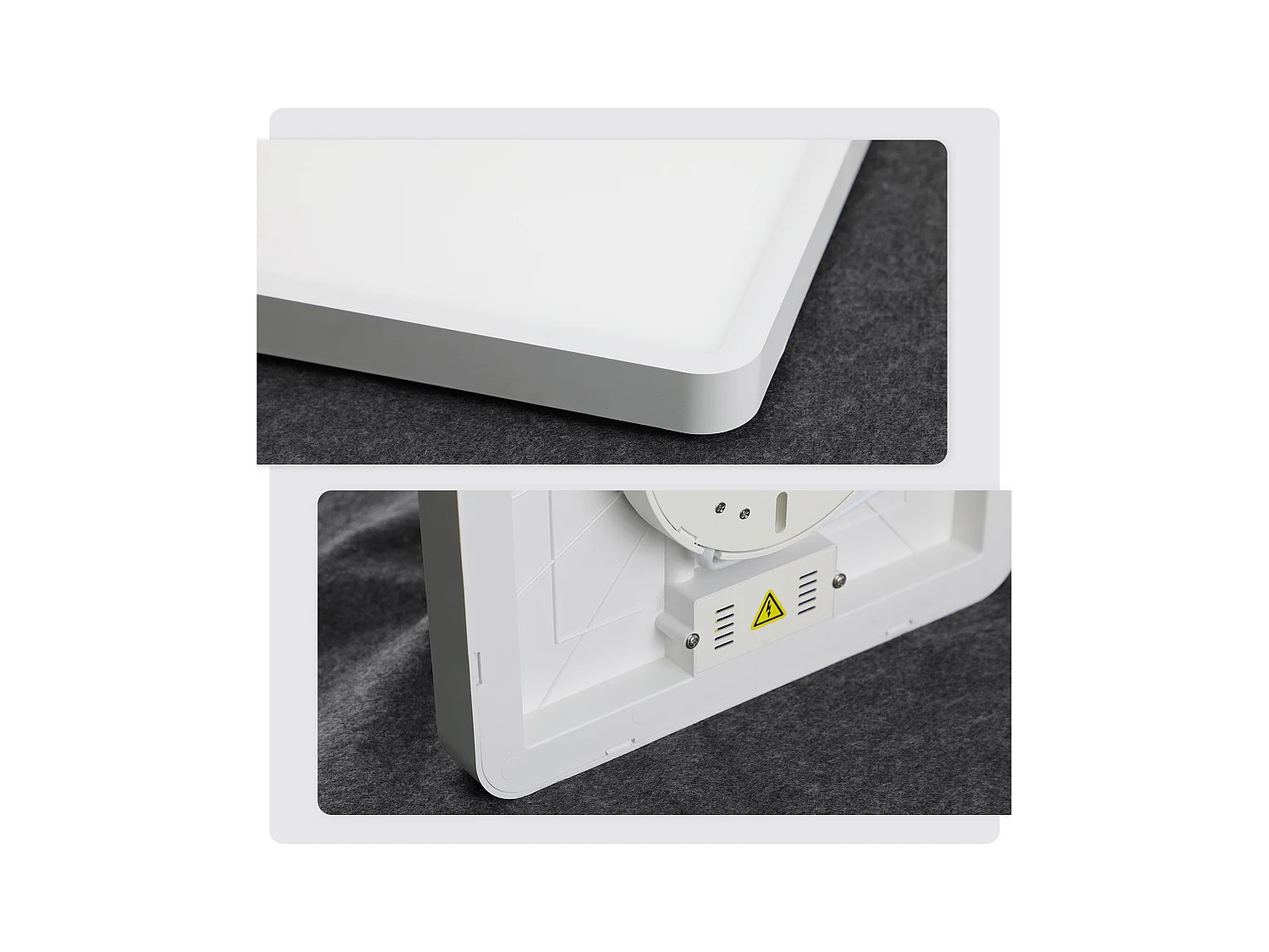 NETTLIFE Plafonnier LED 23W lampe de chambre IP44 blanc chaud 23cm lampe de cuisine lampe de salle de bain carrée lampe de couloir pour cuisine