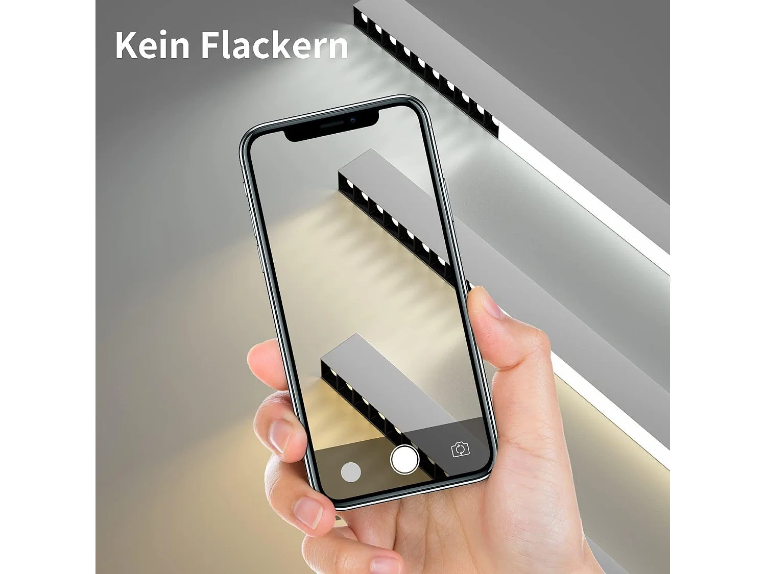 NETTLIFE Plafondlamp 107CM LED Plafondverlichting Dimbaar Wit Lange Bureaulamp 32W moderne Lamp met Afstandsbediening voor Slaapkamer | Keuken | Woonkamer