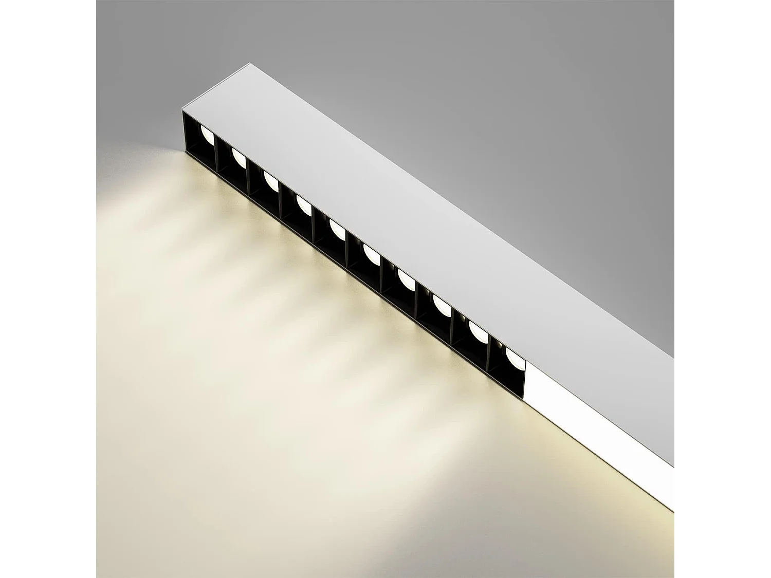 NETTLIFE Lámpara de Techo LED Blanca 32W Lámpara de  Regulable Moderna con Control Remoto Lámpara de Escritorio Larga 107CM para Dormitorio de