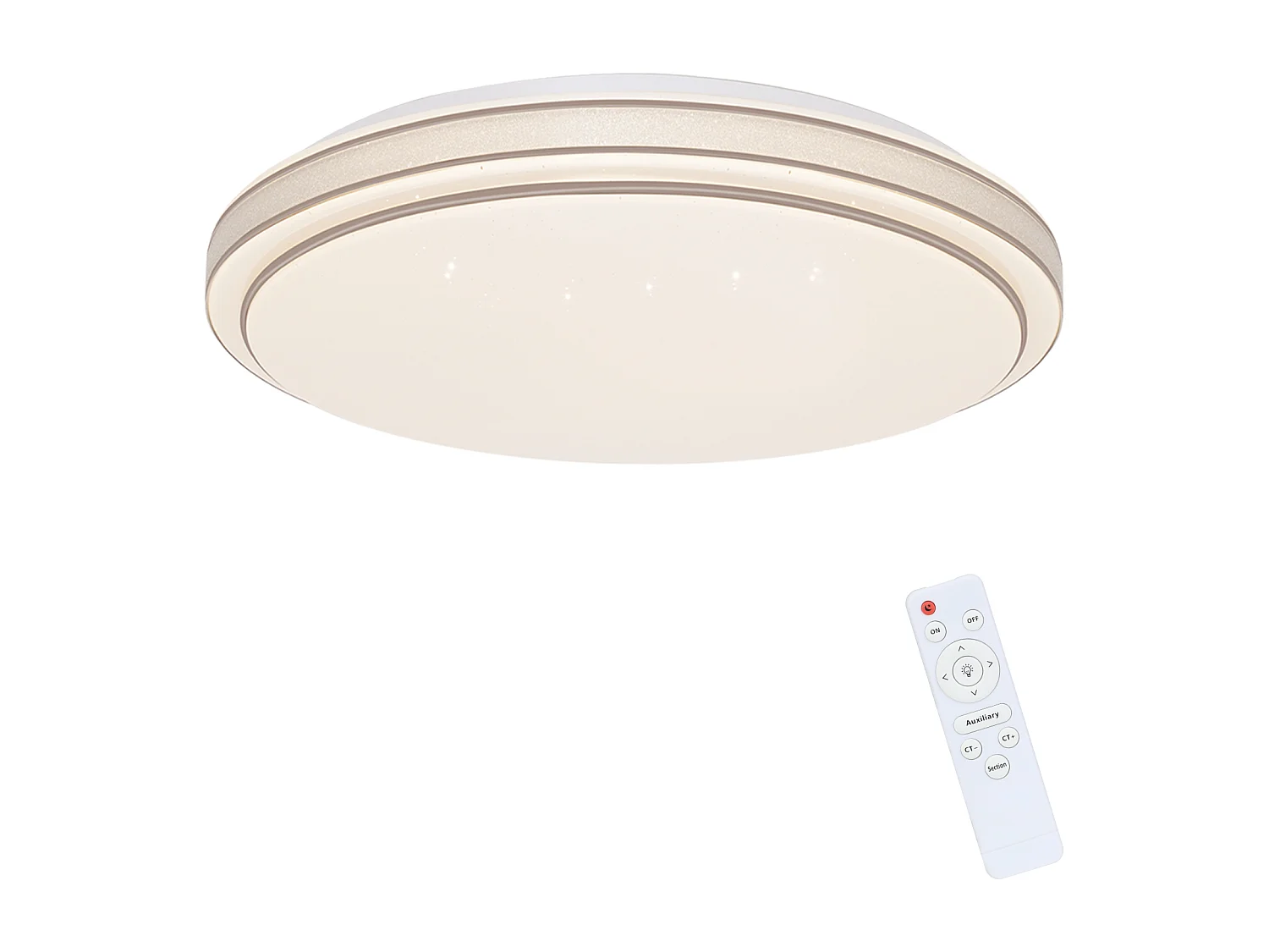 NETTLIFE Plafonnier LED Ronde Moderne 23W dimmable lampe de chambre avec télécommande 27cm lampe de ciel étoilé lampe de cuisine pour salon