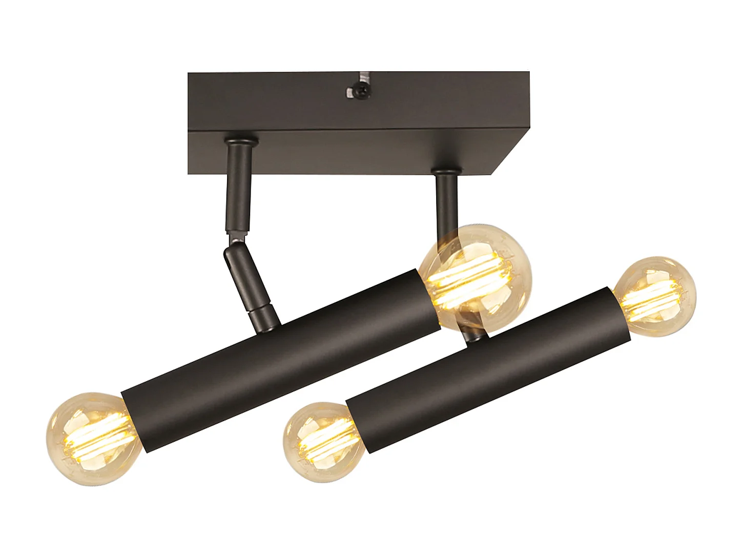 NETTLIFE Plafonnier E14 Vintage Gris pivotant intérieur Applique murale en métal pour couloir, salon, chambre à coucher - sans ampoule