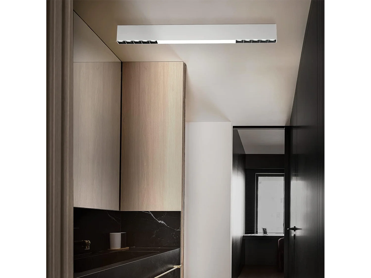 NETTLIFE Plafonnier LED Blanc Moderne 17W Dimmable avec Télécommande 53CM Lampe de Salon pour Bureau Salon Chambre