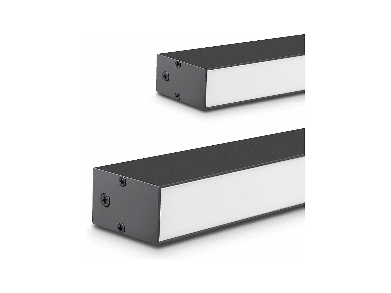 NETTLIFE Lampa sufitowa LED do salonu - 25W czarna lampa kuchenna, długa 80cm, ściemnialna lampa panelowa z pilotem, nowoczesna do przedpokoju w sypialni