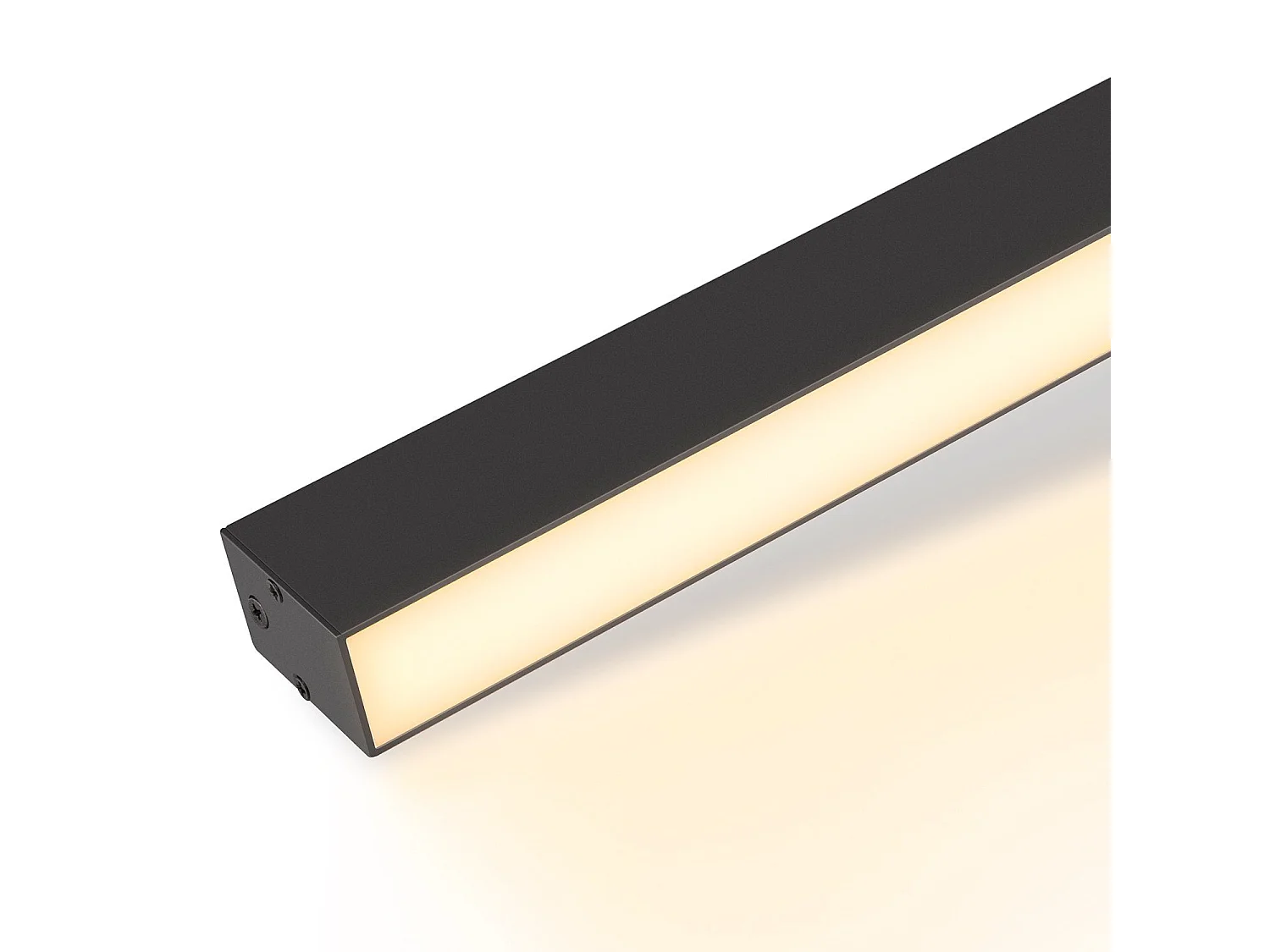 NETTLIFE Lampa sufitowa LED do salonu - 25W czarna lampa kuchenna, długa 80cm, ściemnialna lampa panelowa z pilotem, nowoczesna do przedpokoju w sypialni