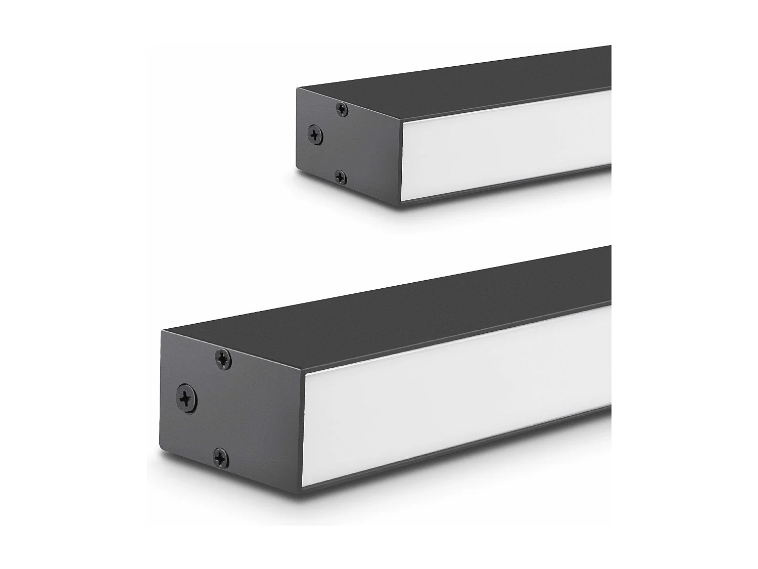 LED Deckenleuchte Wohnzimmer - 25w Schwarze Lampe 80cm Dimmbares Lampenpanel mit Fernbedienung