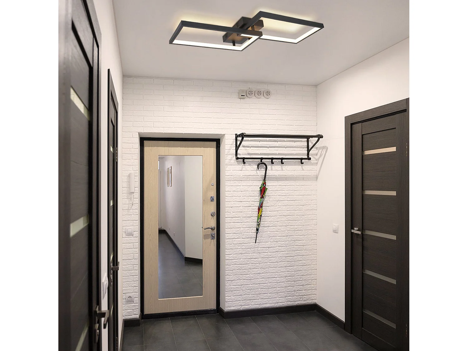 Dimmbare LED-Deckenleuchte mit Fernbedienung, 40 W, Metall, modernes Design, Schlafzimmerlampe