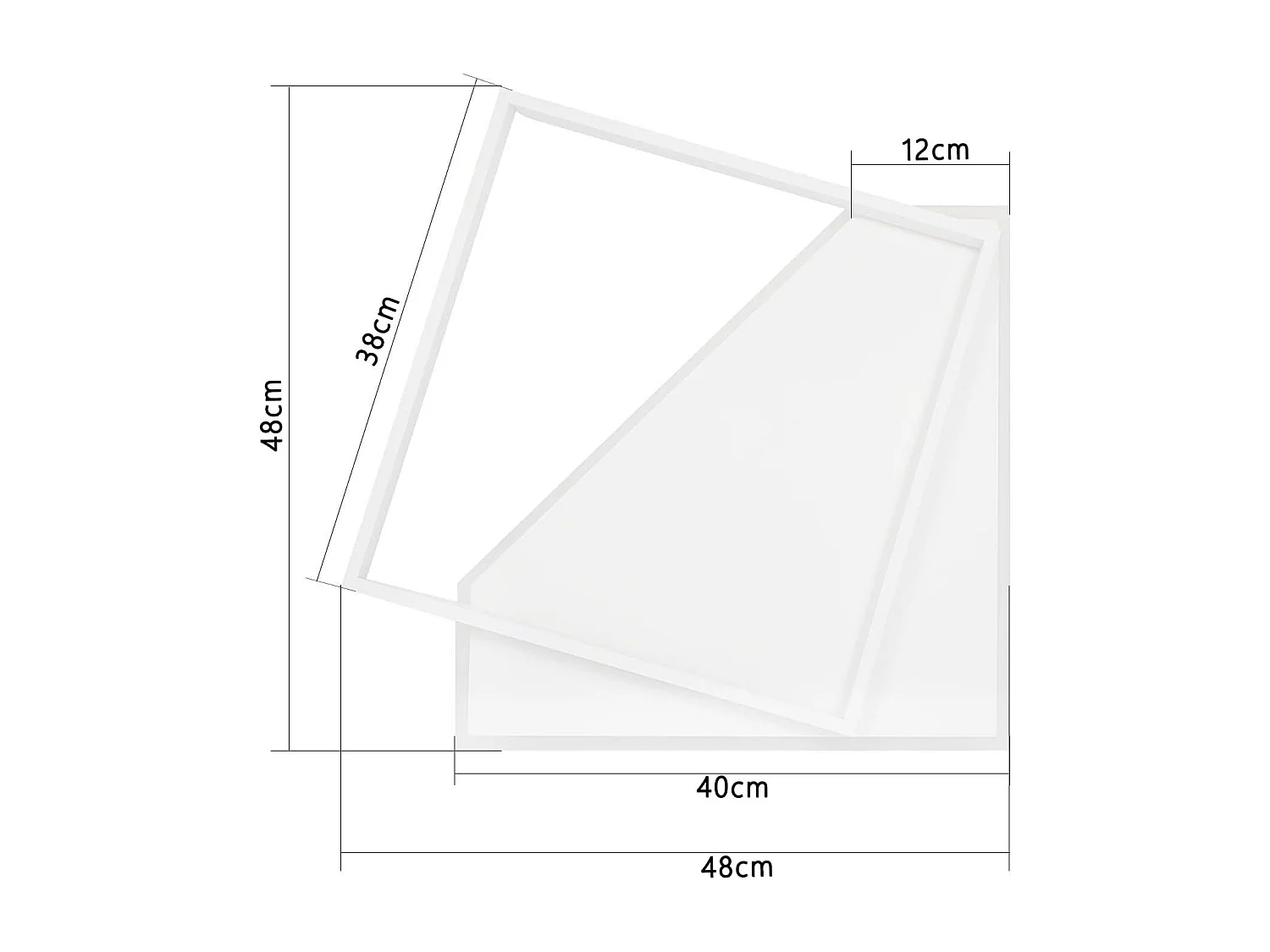 LED Deckenleuchte 48cm 53w Schlafzimmerlampe Moderne Lampen Wohnzimmer Weiß Design