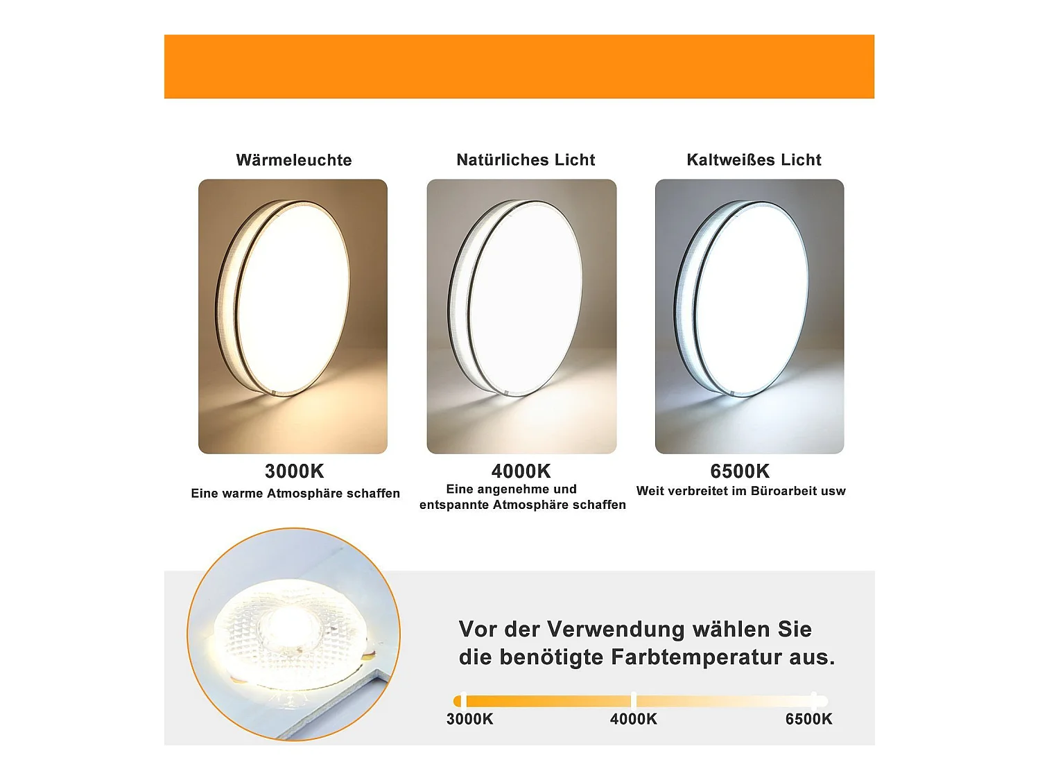 NETTLIFE 38W LED Lampa sufitowa, 38CM Okrągła Tkanina Ściemnialna z Pilotem Nowoczesna Szara Tkanina Lampa Sypialniana do Salonu