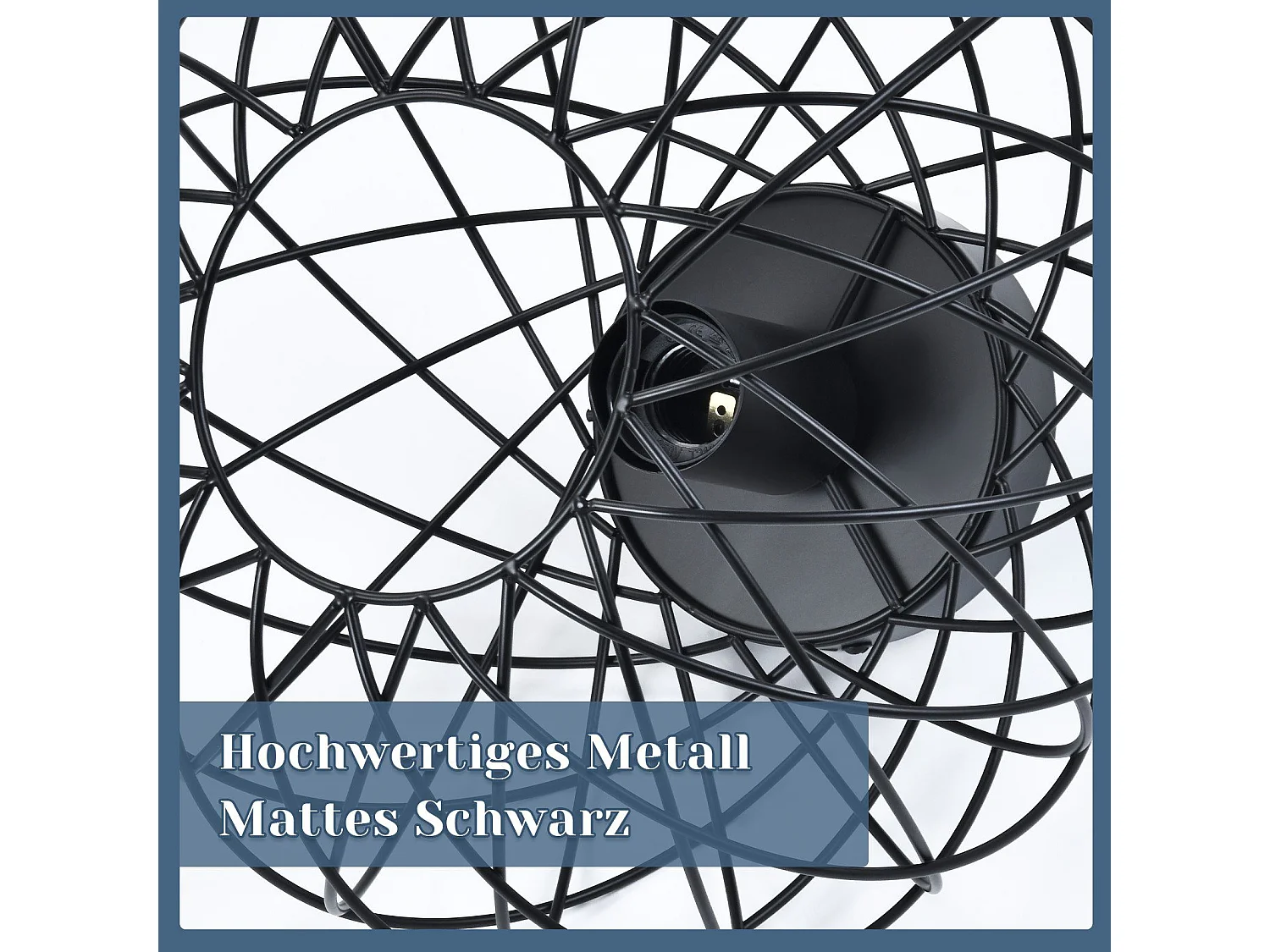 NETTLIFE Plafondlamp Zwart - Plafonniere E27 Lamp - Industrieel - ⌀ 30cm - Exclusief Lichtbron