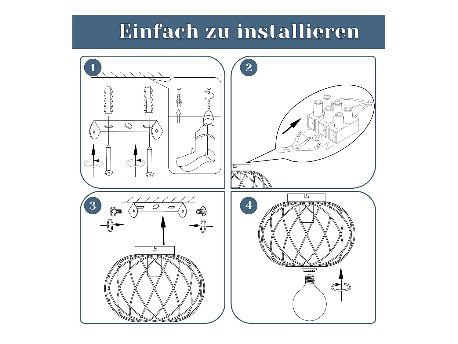 NETTLIFE Plafondlamp Zwart - Plafonniere E27 Lamp - Industrieel - ⌀ 30cm - Exclusief Lichtbron