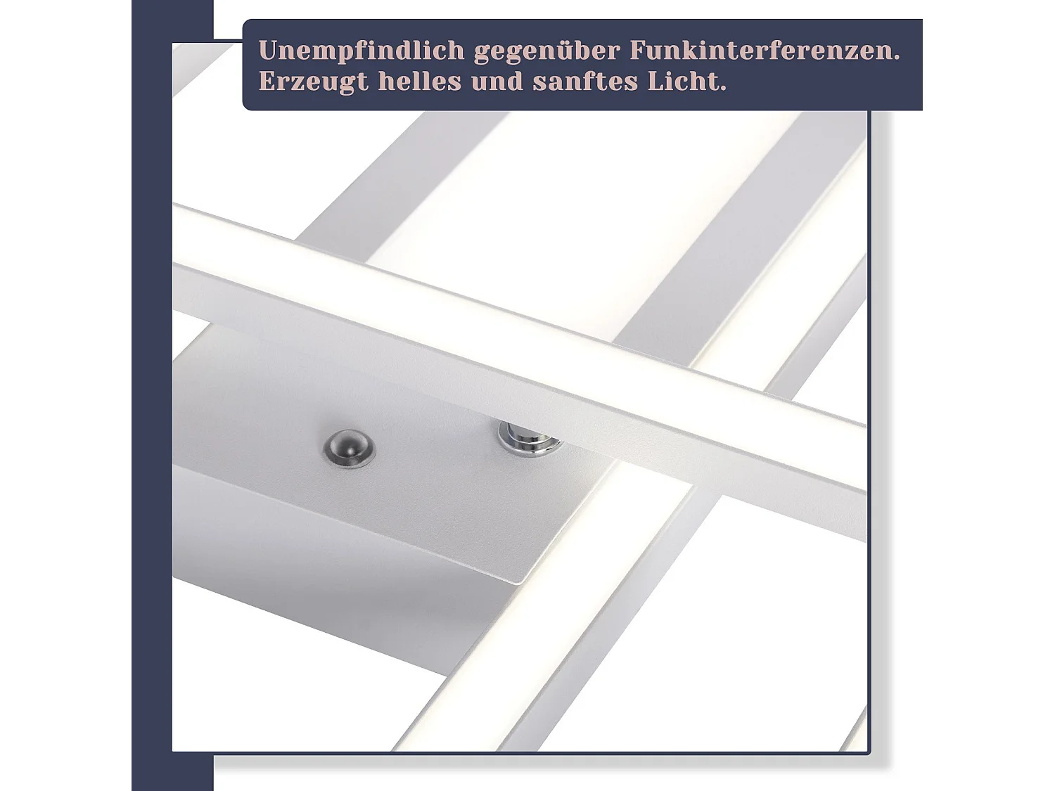 NETTLIFE Plafonnier LED Dimmable 50W Blanc avec Télécommande Design Moderne Salon Chambre Géométrique pour Cuisine Couloir