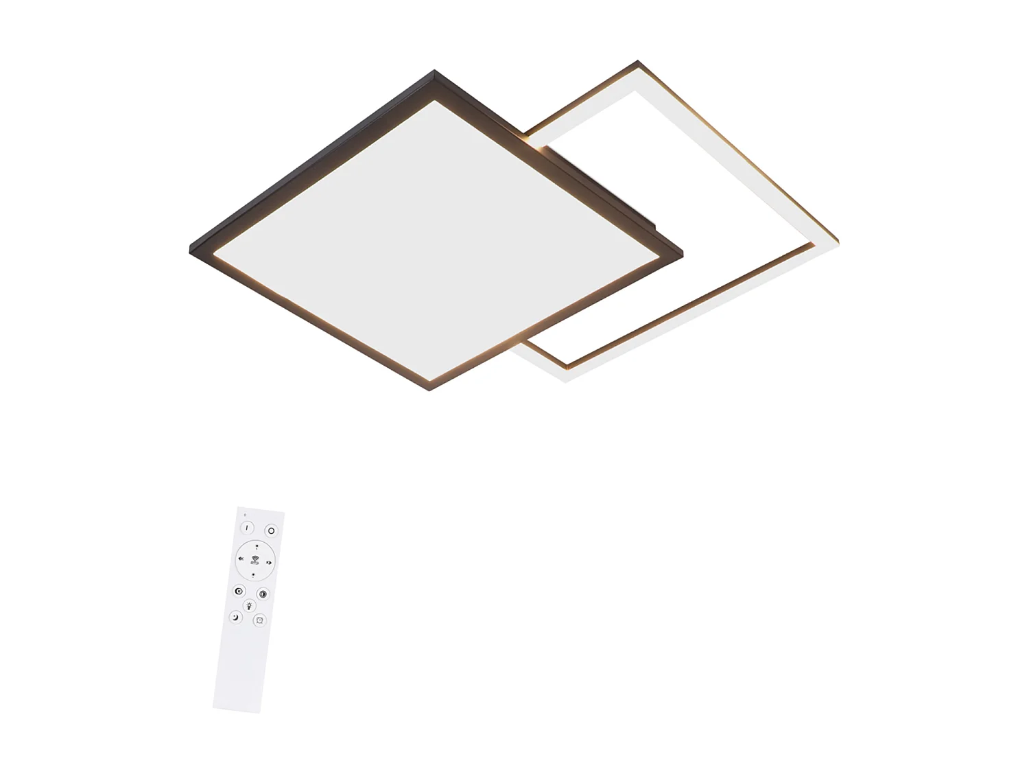 NETTLIFE Plafonnier LED 46W Salon Noir Lampe de Cuisine Moderne à Intensité Variable avec Design Ciel Étoilé pour Chambre Étude Hôtel Bureau