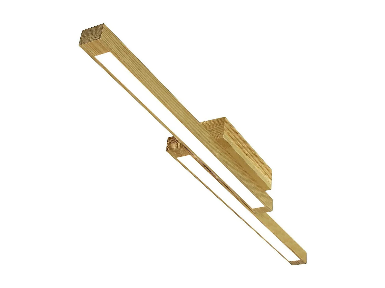 NETTLIFE Lampa sufitowa LED Światło drewniane 90 cm 3000 K Ciepła biała lampa do sypialni w stylu retro, do salonu, sypialni, przedpokoju, jadalni