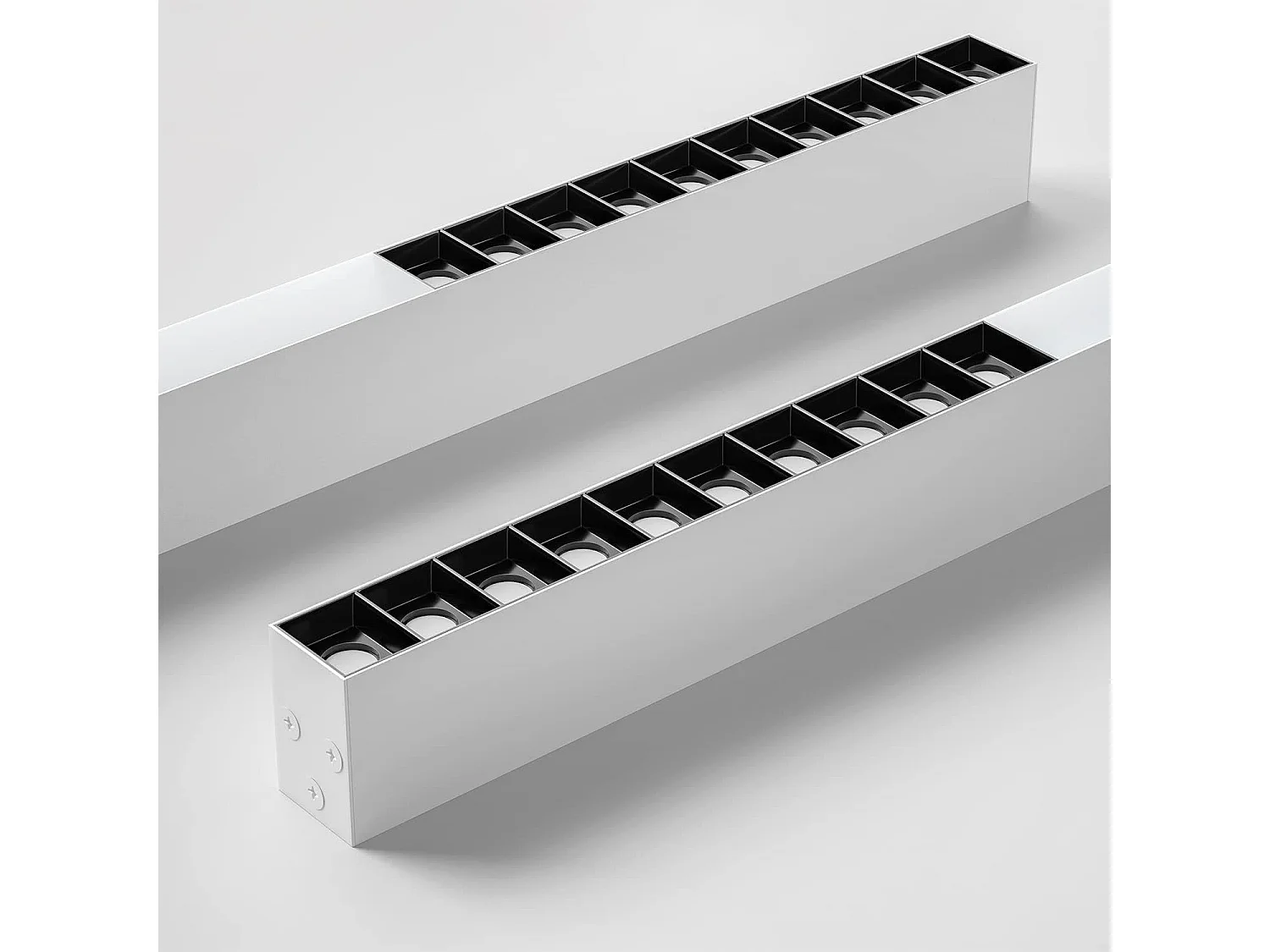 NETTLIFE Lámpara de Techo LED Blanca 25W Lámpara Moderna para  Lámpara de Escritorio Larga Regulable con Control Remoto 80CM para Dormitorio