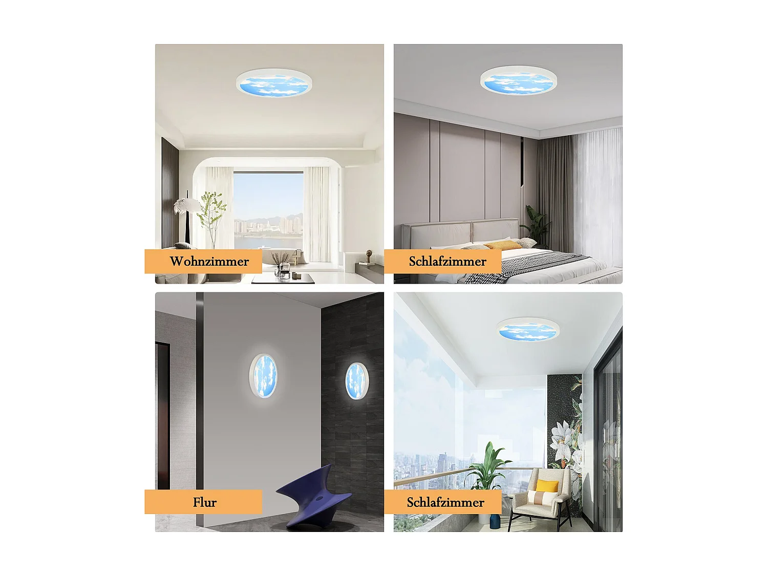 NETTLIFE Plafonnier LED IP44 blanc neutre 23cm 23W bain 4000 K chambre d'enfant éclairage de bain couloir ronde lampe de salle de bain cuisine