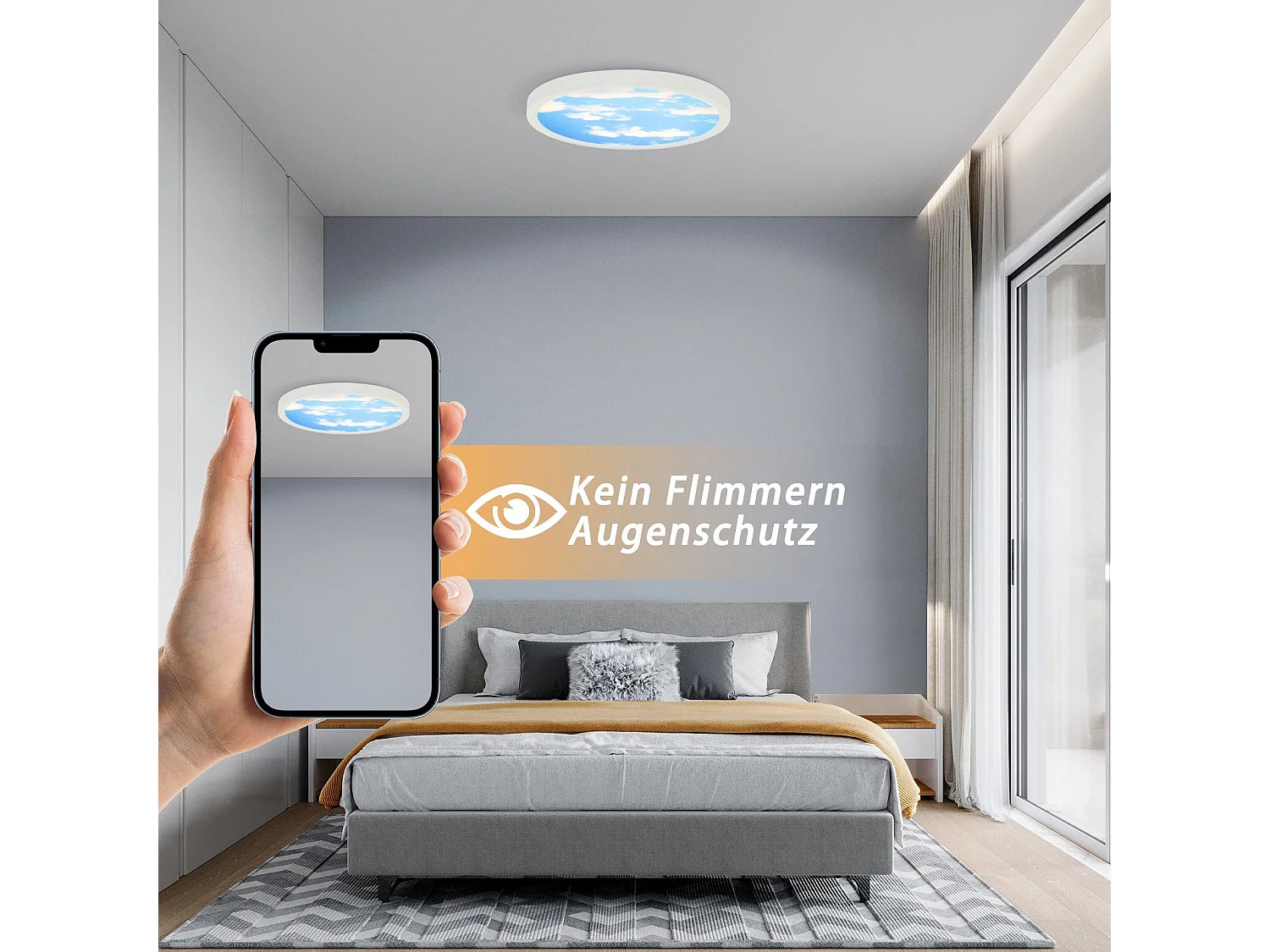 NETTLIFE Plafonnier LED IP44 blanc neutre 23cm 23W bain 4000 K chambre d'enfant éclairage de bain couloir ronde lampe de salle de bain cuisine