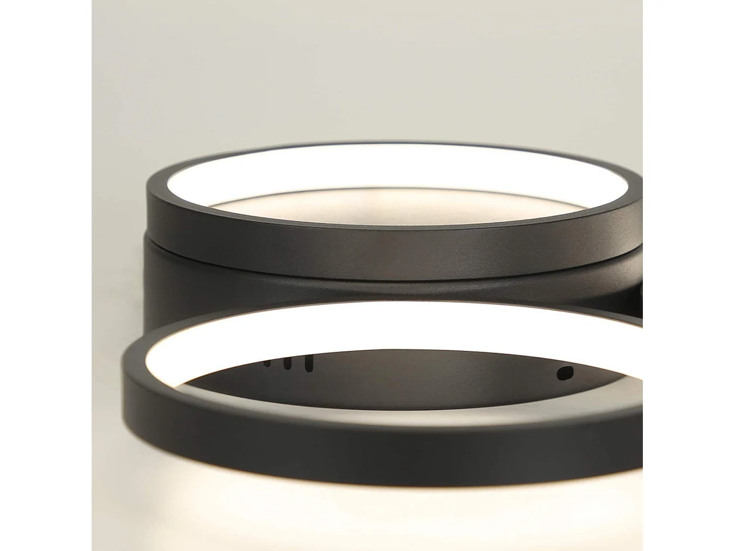 NETTLIFE Plafonnier LED 43,5 * 35,5 * 6CM ,38W Dimmable Noir Éclairage de Plafond Moderne avec de Lampe de Bureau de Cuisine Étude Chambre