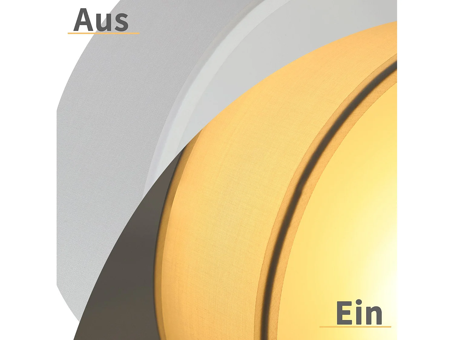 NETTLIFE lampa sufitowa 38CM biała E27 okrągła nowoczesna 2 żarówki materiałowe z abażurem do salonu kuchnia przedpokój