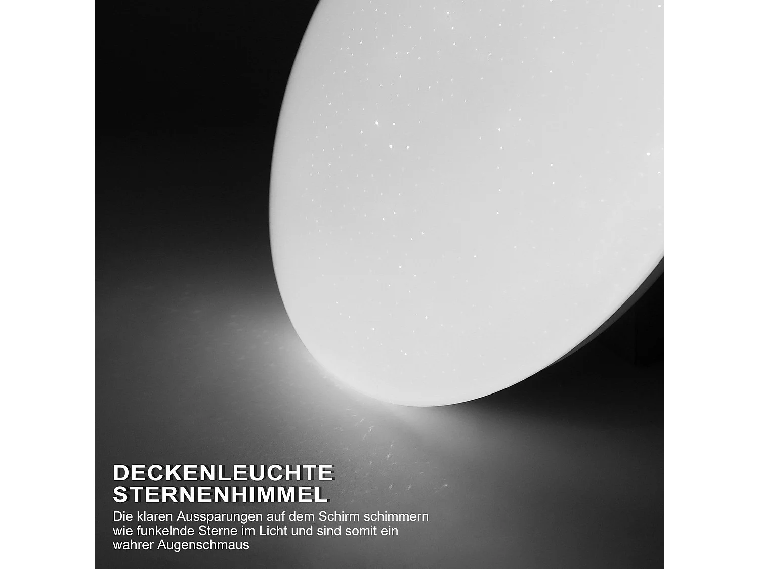 NETTLIFE LED-Deckenleuchte Schlafzimmer, 30 cm, 6000 K, Sternenhimmel, rund, 18 W, IP44, Badezimmerlampe für Wohnzimmer, Kinderzimmer, Küche