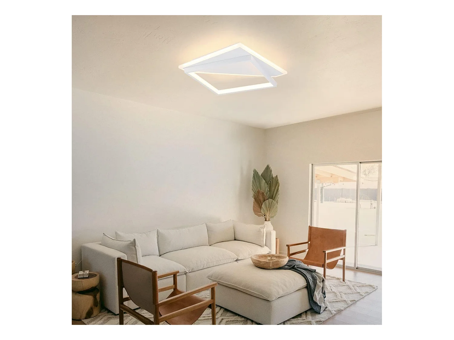 NETTLIFE LED Plafondlamp - wit - moderne - 40W slaapkamer lamp - dimbaar met afstandsbediening - vierkant woonkamer 30cm - voor keuken | hal