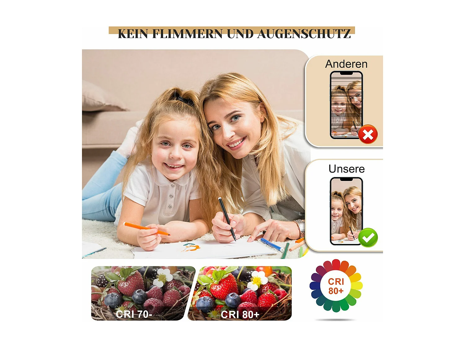 NETTLIFE Plafonnier LED Noir Intensité Variable 80 cm Salon 78W Chambre Moderne avec Télécommande Design Idéal pour Salle à Manger Bureau Cuisine