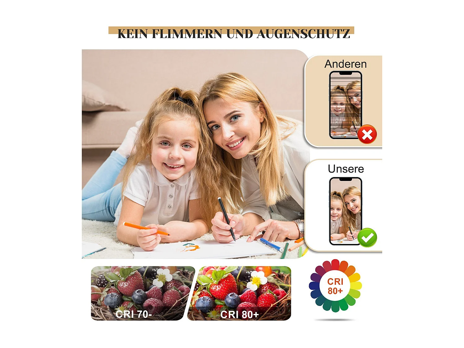 NETTLIFE Plafondlamp LED Zwart 80cm 3000-6000K Dimbaar met Afstandsbediening Moderne Keukenverlichting met Creatief ontwerp voor Slaapkamer | Woonkamer | Hotel 78W