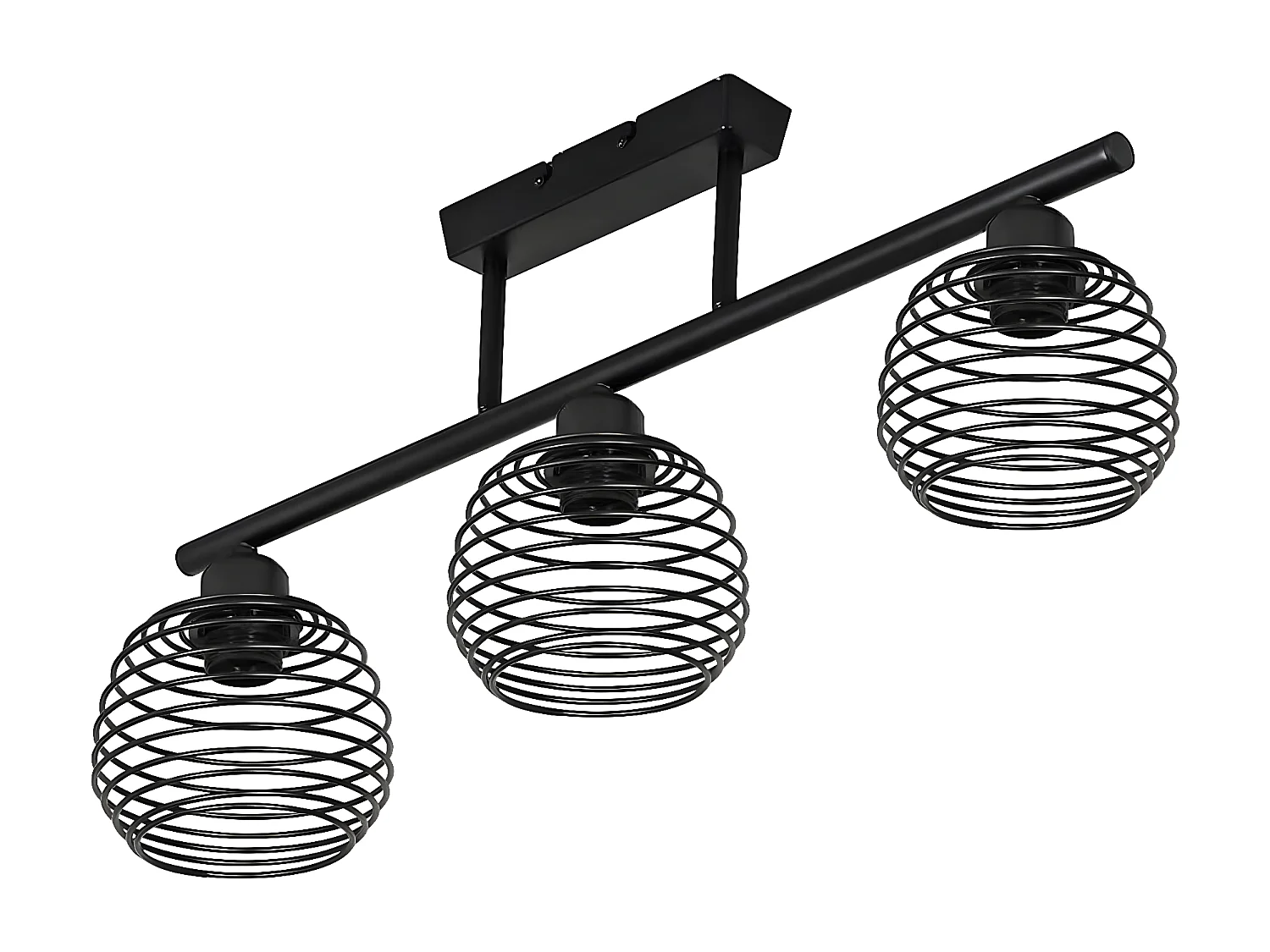 NETTLIFE Plafonnier Vintage Rétro 25W E27 Lampe Industrielle Lampe Design Noire pour Salon Chambre Cuisine Salle à Manger Salle d'étude Table à Manger