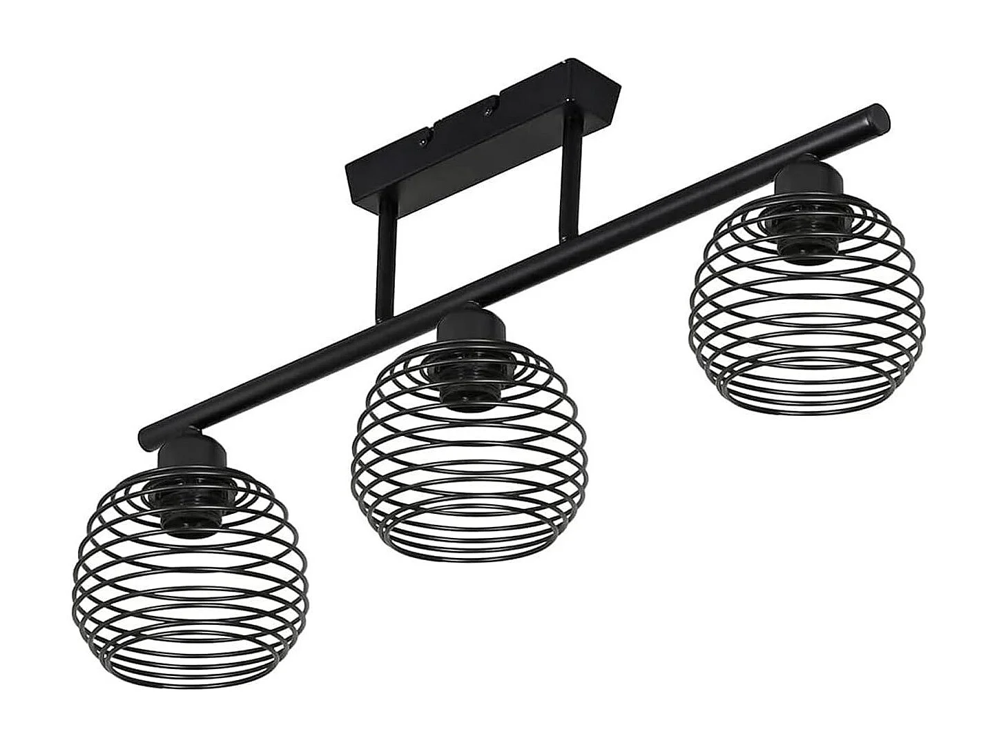 NETTLIFE Plafonnier Vintage Rétro 25W E27 Lampe Industrielle Lampe Design Noire pour Salon Chambre Cuisine Salle à Manger Salle d'étude Table à Manger