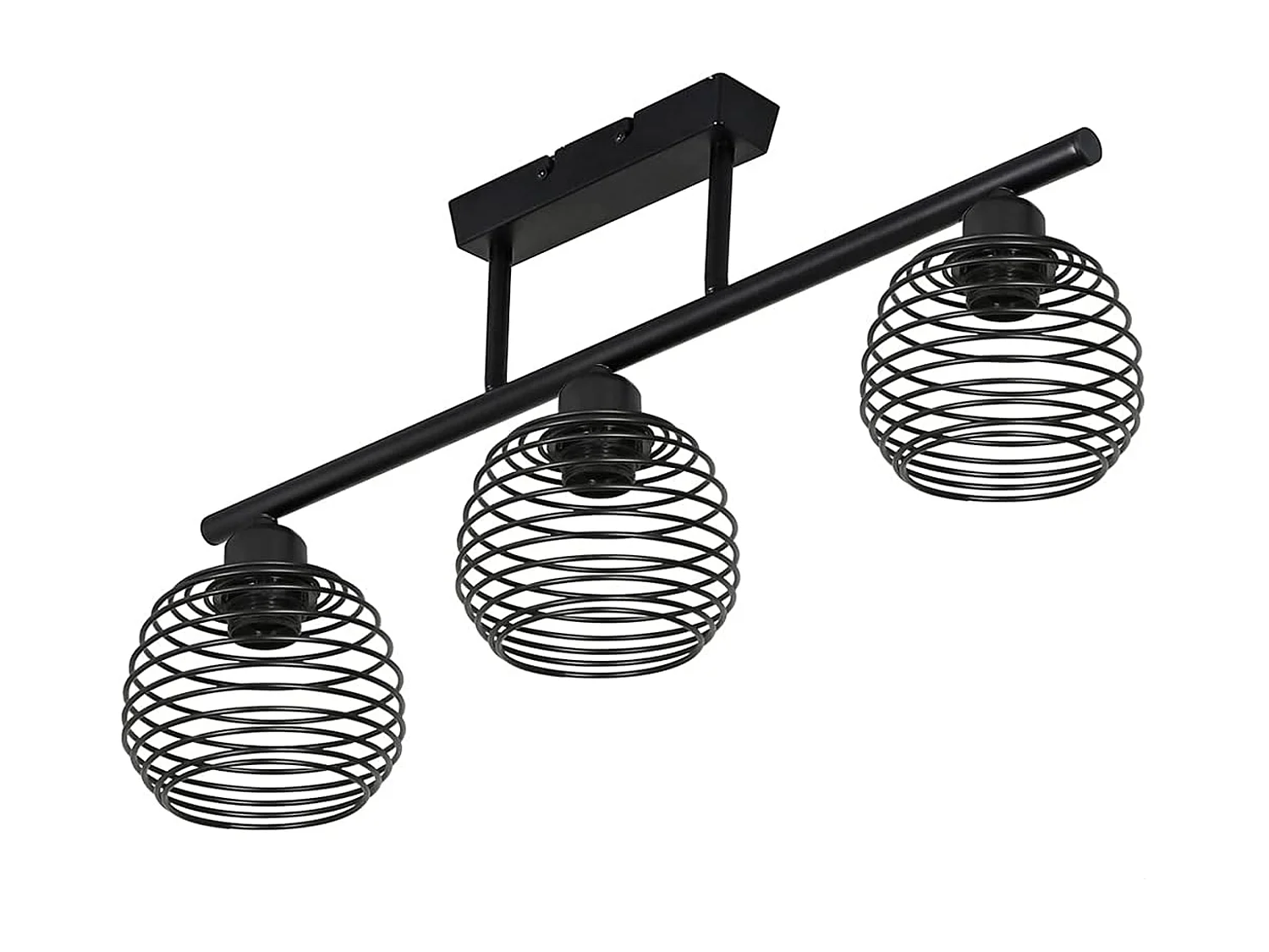 NETTLIFE Plafonnier Vintage Rétro 25W E27 Lampe Industrielle Lampe Design Noire pour Salon Chambre Cuisine Salle à Manger Salle d'étude Table à Manger