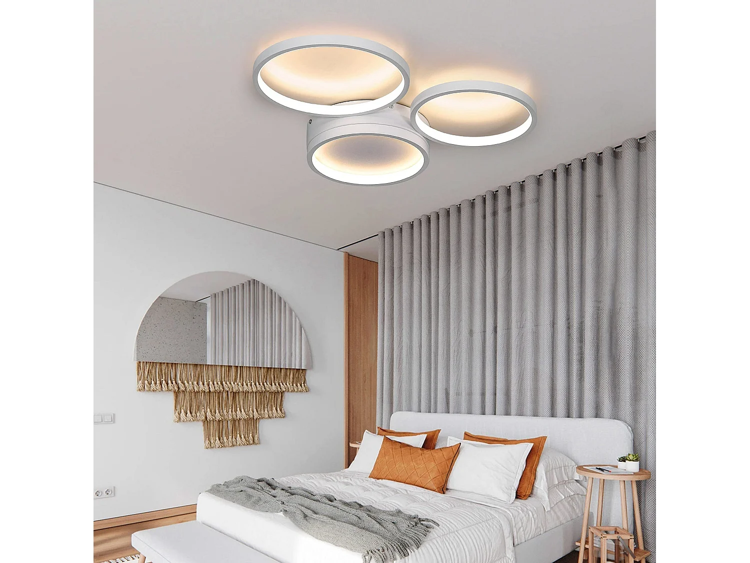 NETTLIFE Lámpara de Techo LED Blanco Cálido Dormitorio 22W Lámpara Moderna Decoración para Sala de Estar Habitación de los Niños Pasillo Comedor