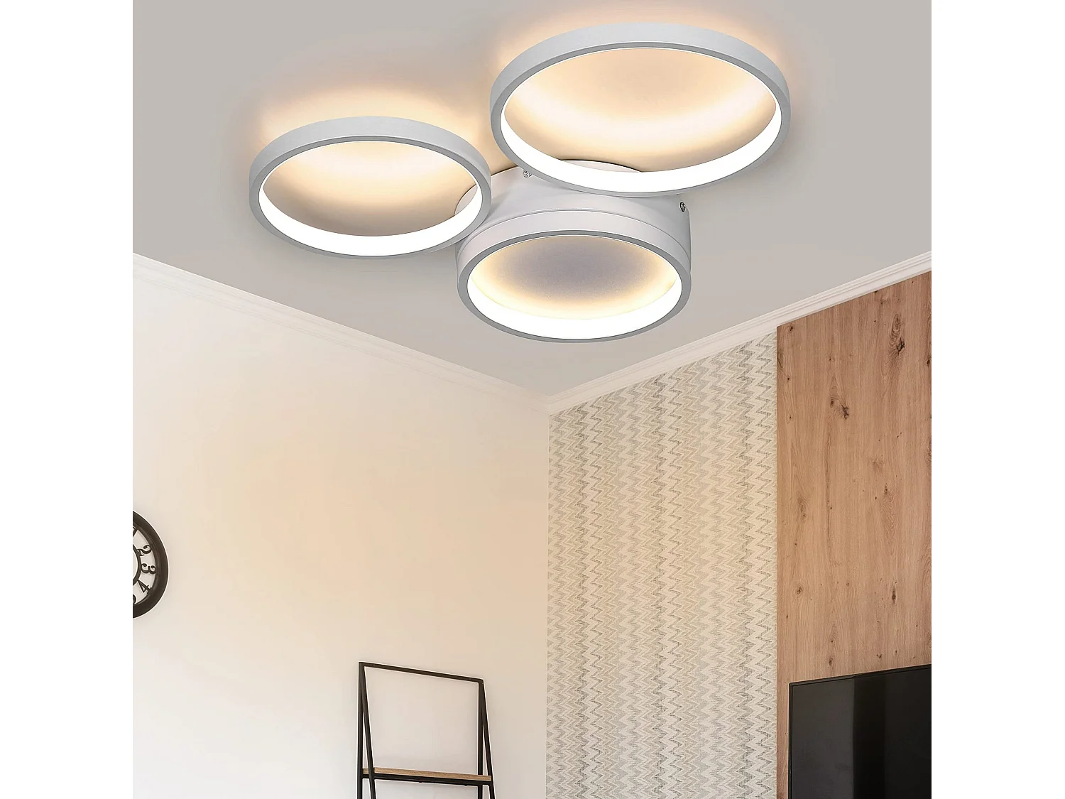 NETTLIFE LED Deckenleuchte Warmweiß Schlafzimmer 22W Moderne Lampe Dekoration für Wohnzimmer Kinderzimmer Flur Esszimmer Küche