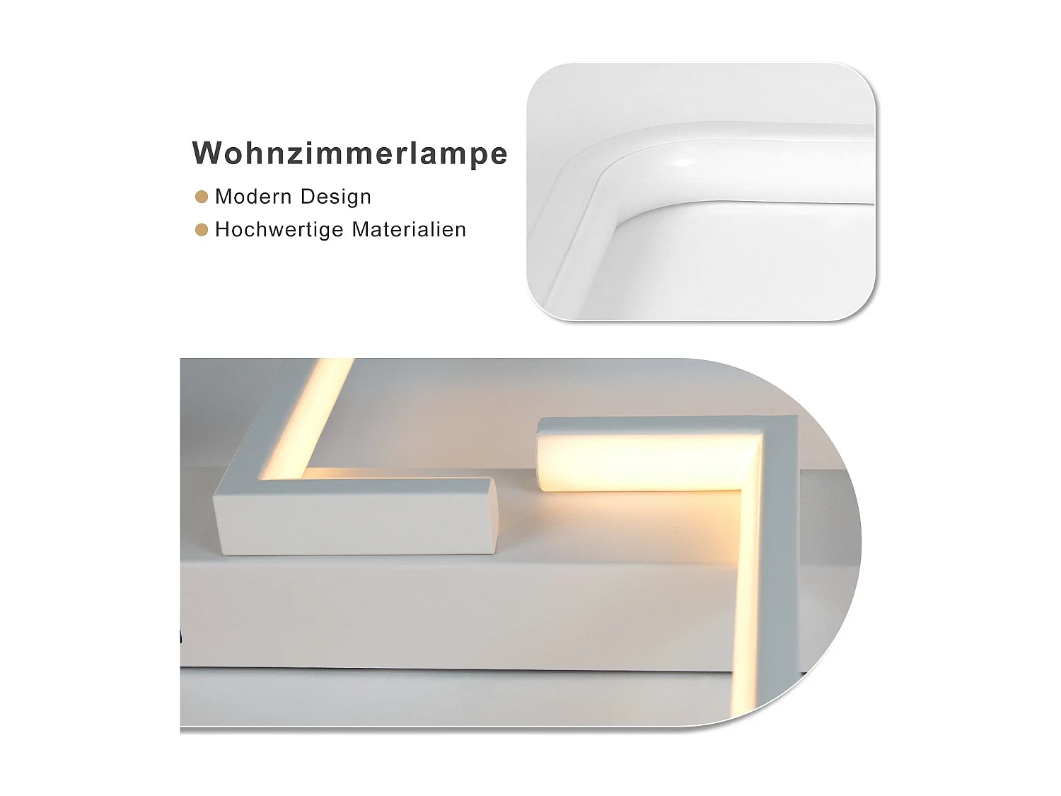 LED Deckenleuchte Wohnzimmer Dimmbar Mit Fernbedienung 45W 60cm Metall Lampe Moderne Design Lampe