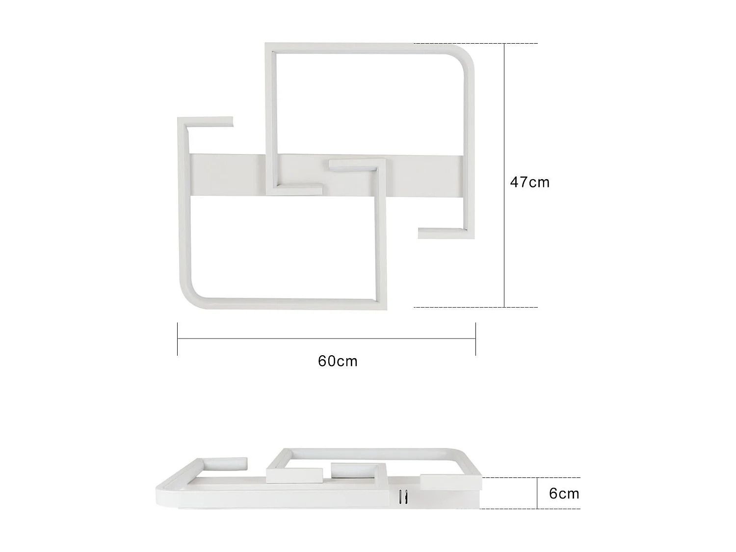 NETTLIFE Plafonnier LED Salon Dimmable avec Télécommande 45 W 60 cm Lampe en Métal Lampe Design Moderne pour Chambre Salle à Manger Cuisine Bureau