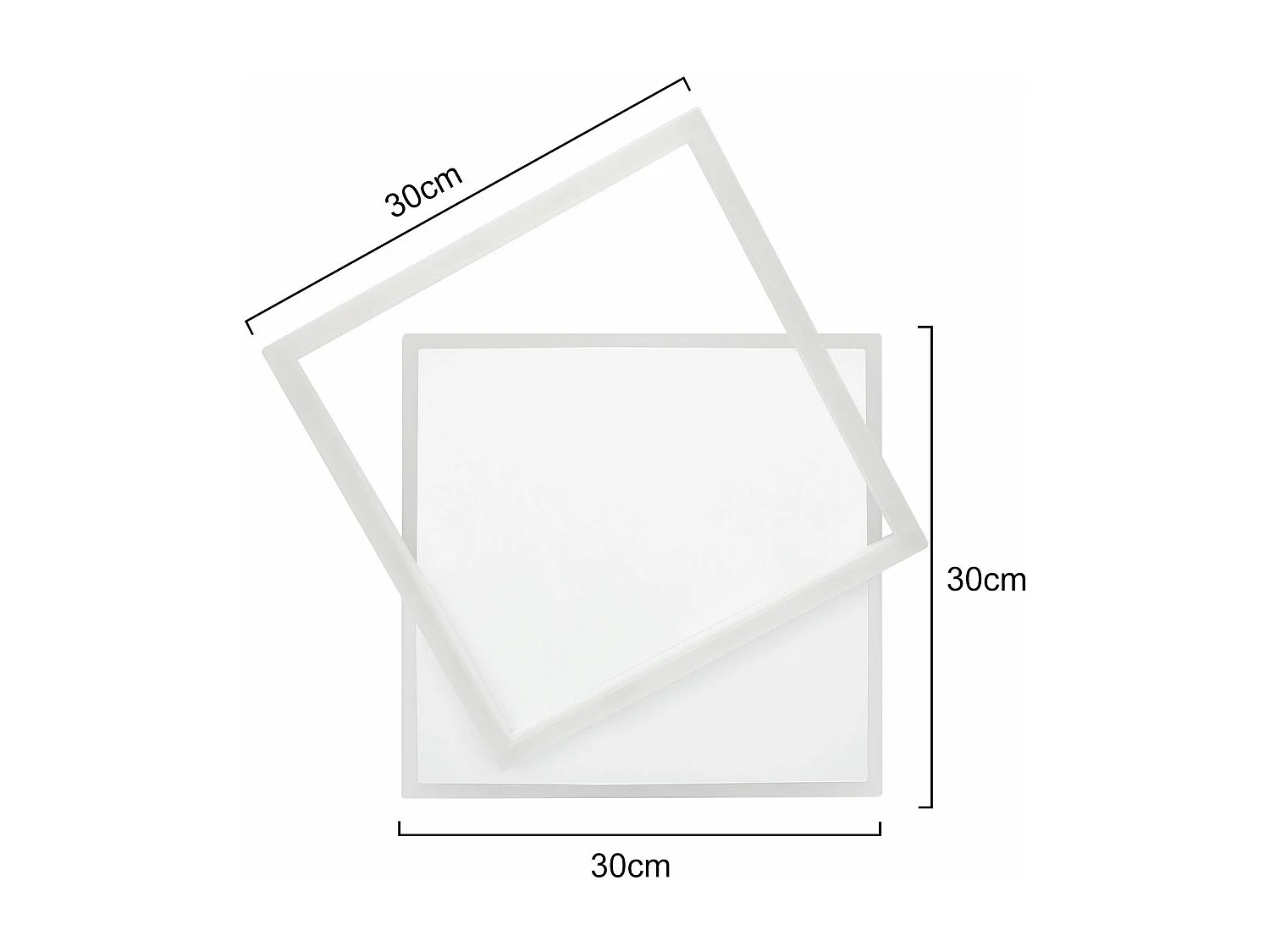 NETTLIFE LED Plafondlamp - vierkant - wit - Dimbaar 3000-6000K -slaapkamerlamp met afstandsbediening 42W - modern keukenlamp van acryl voor woonkamer | keuken