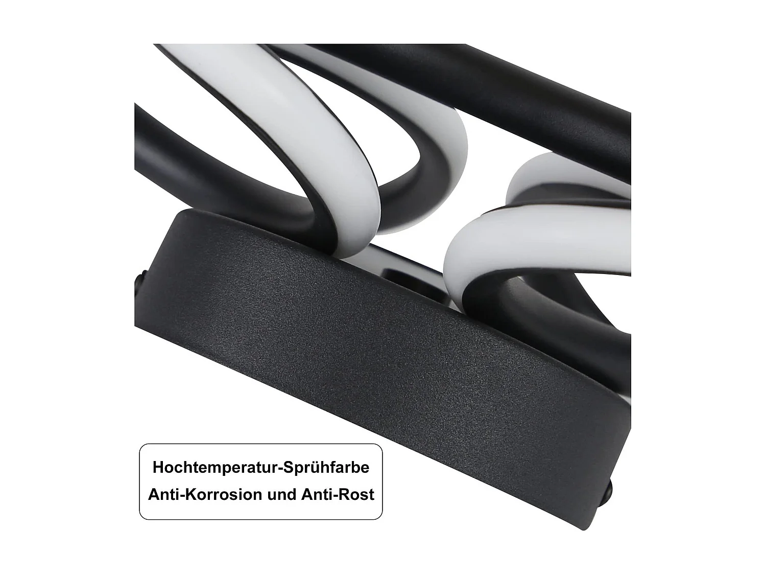 NETTLIFE Plafonnier LED Noir 17W 3000K Lampe de Couloir Moderne Blanc Chaud Géométrie Design Métal pour Couloir Entrée Chambre Cuisine