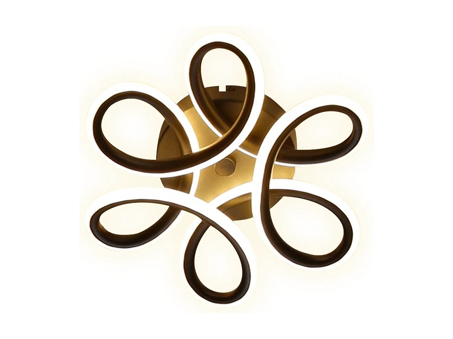 NETTLIFE Plafonnier LED Noir 17W 3000K Lampe de Couloir Moderne Blanc Chaud Géométrie Design Métal pour Couloir Entrée Chambre Cuisine