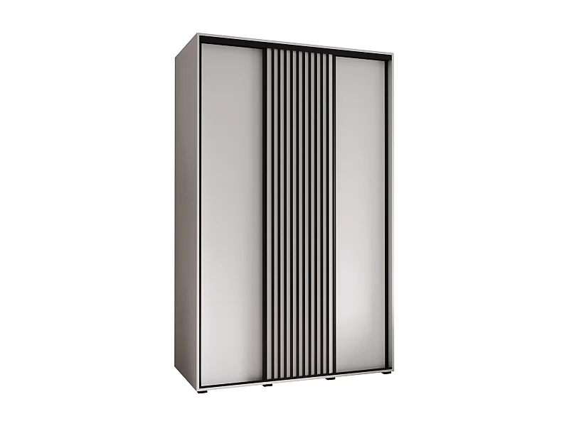 ARMOIRE LANKO 1 À PORTES COULISSANTES 235,2/150/60 3 Portes (Blanc/Blanc)