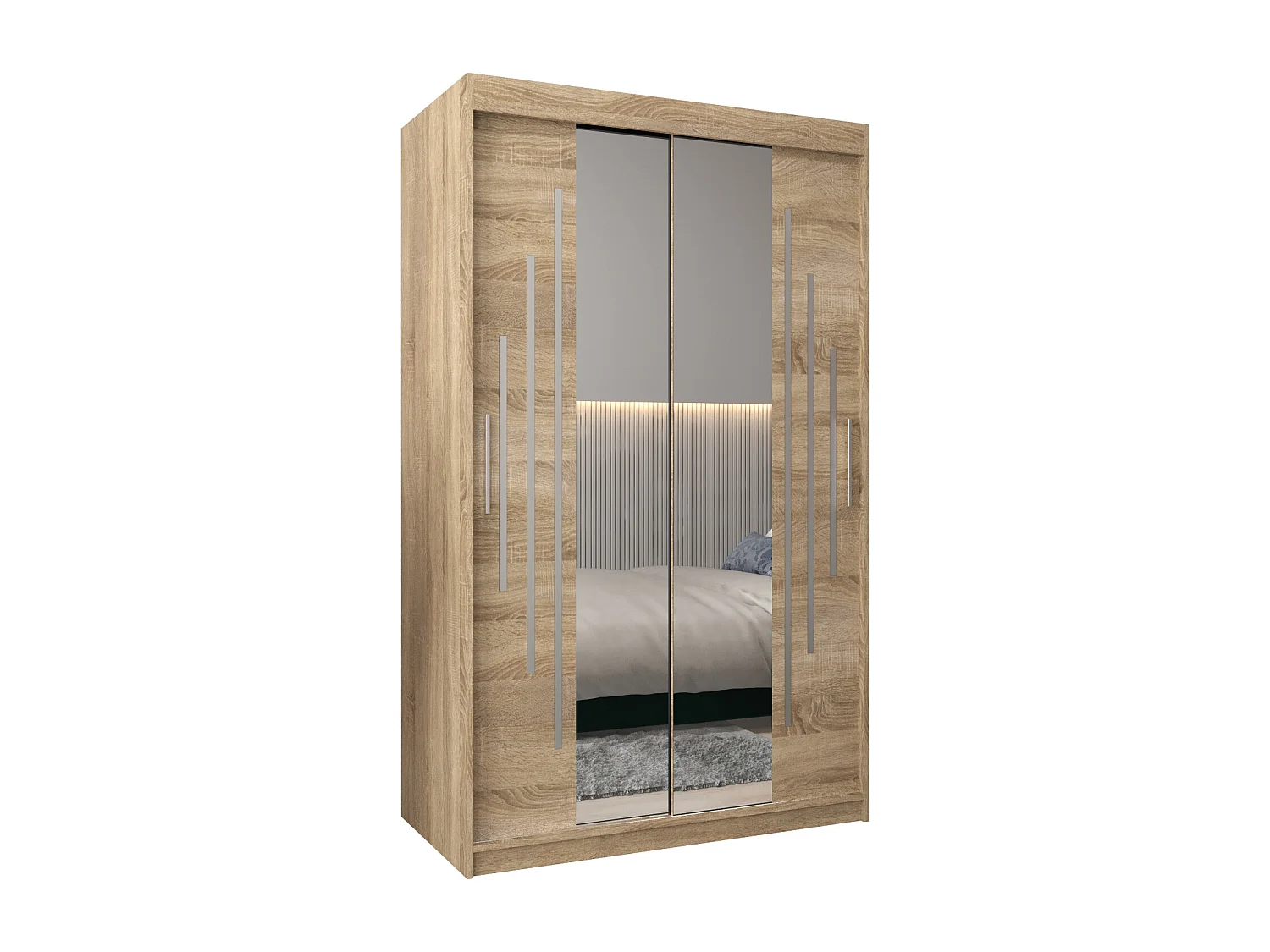 ARMADIO YORK 1 AD ANTE SCORREVOLI 200/120/62 2 porte (Sonoma/Sonoma)