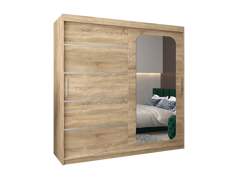 SCHWEBETÜRENSCHRANK PROMO V2 200/200/62 2-türig (Sonoma/Sonoma)