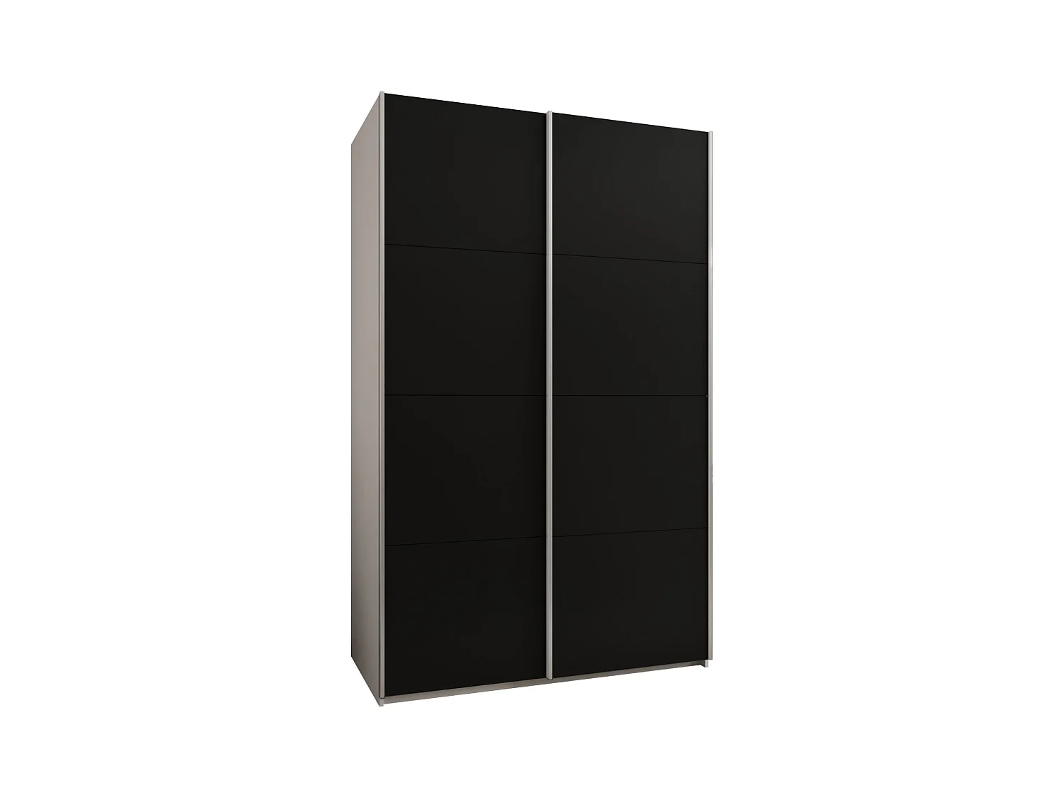KLEDINGKAST MET SCHUIFDEUREN Lux 1 245,5/150/64 (Wit/Zwart/Zilver)