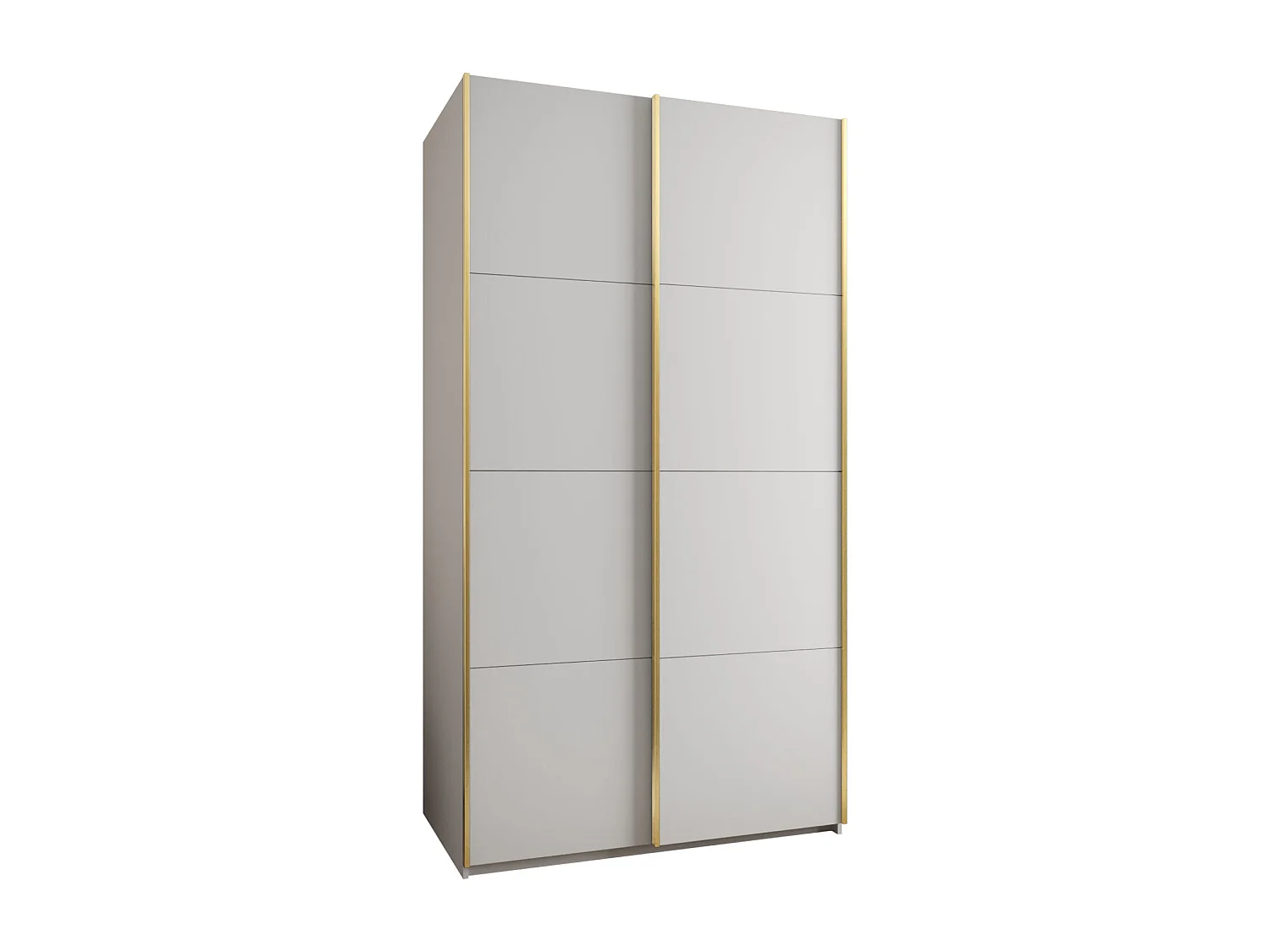 Armoire Lux 1 245,5/140/64 (Blanc/Blanc/Or)