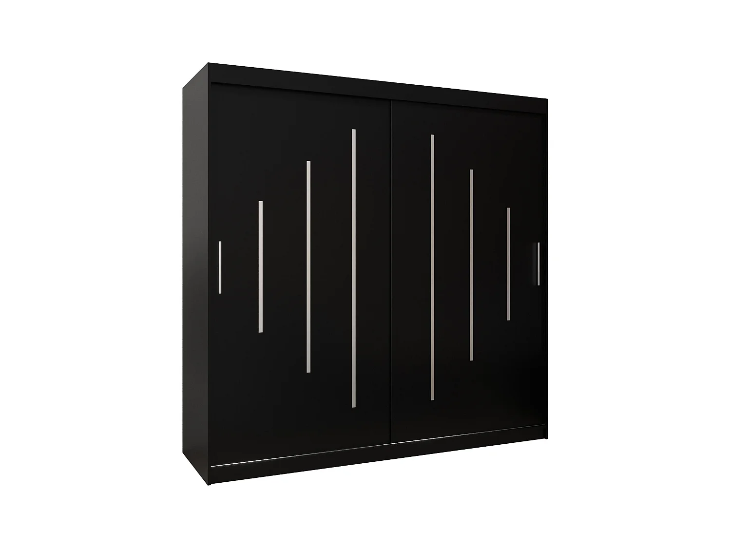ARMOIRE YORK À PORTES COULISSANTES 200/200/62 2 Portes (Noir/Noir)